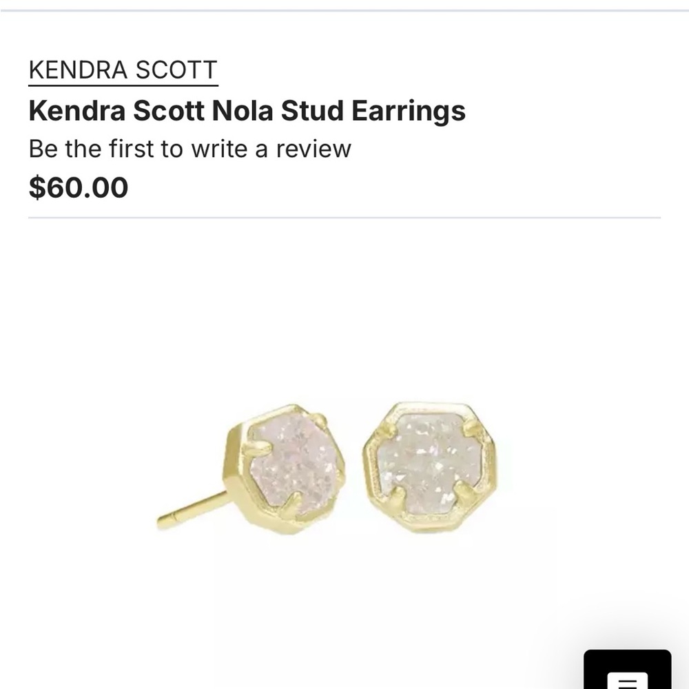 Kendra Scott Gold and White Stud Earrings